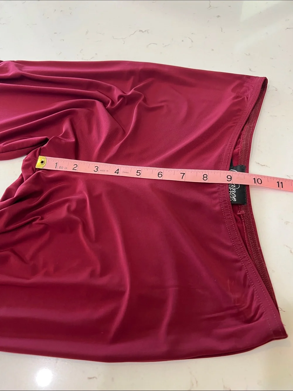 Dance America Burgundy Ruffle Side Slit Pants Made in USA Medium - Picture 8 of 10